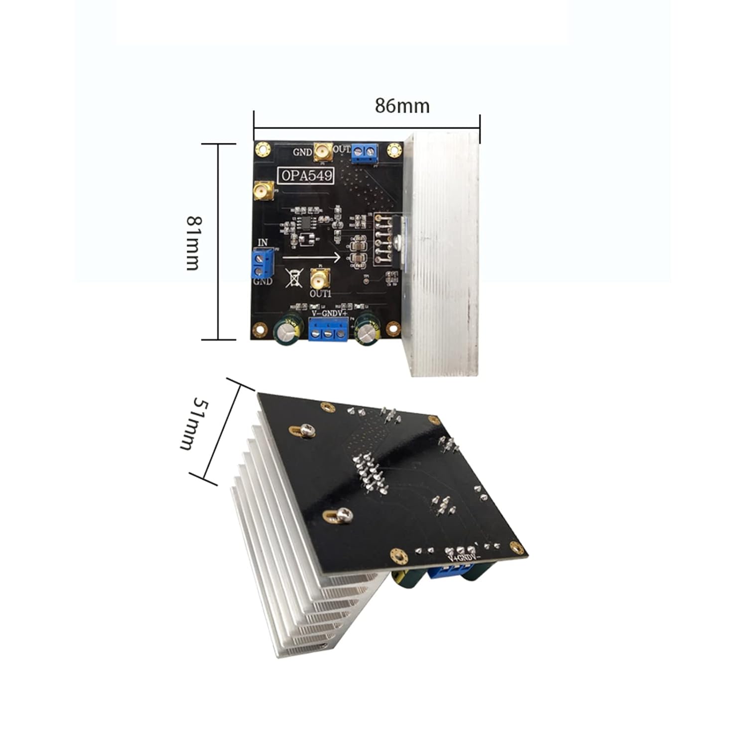 Taidacent OPA549 Audio Power Amplifier 8A Current High Voltage High Current Op Amp with Excellent Output Swing