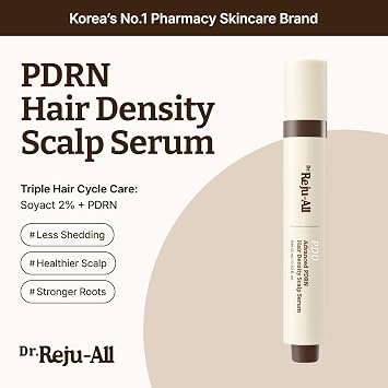 Dr.Reju-All Advanced PDRN Hair Density Scalp Serum 0.5 Fl Oz | Healtheir Scalp & Strong Roots, Korean Hair Care, Rosemary Care For Flake-Prone Scalp, With Exosome Soyact, Metal Ball Type
