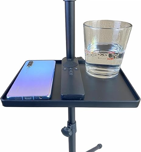 Bandeja de soporte para micrófono, soporte de micrófono, estante de abrazadera de trípode para hoja de música, transmisión, karaoke, grabación,