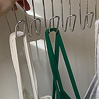 Vista 4 de plplaaoo Gancho para colgar bolsas, ganchos para bolsas de hierro, colgador multifuncional, sin perforaciones, con 8 ganchos, madera y acero