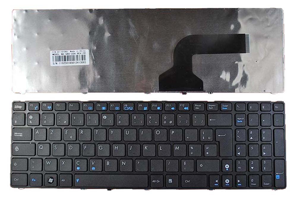 Clavier pour ordinateur portable ASUS G60 remplacement AZERTY