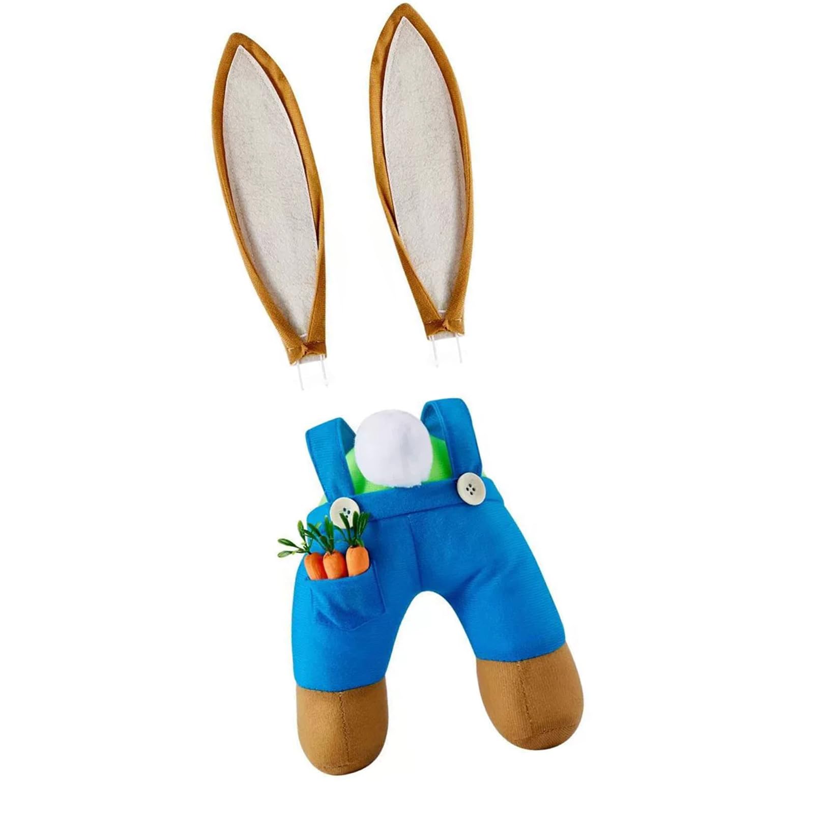 Tsophreniq Easter Rabbits Doll Butt and Ears Wreath Attachment Door Hanger Hanging Ornament for Family Decoration Easter Rabbits Hanging