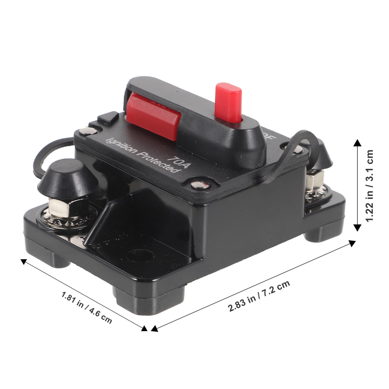 DOITOOL Lot De 3 Fusibles 12 V-36 V Pour Remorque Camping-car Camion Bateau Onduleur Réinitialisation Automatique Mini Disjoncteur