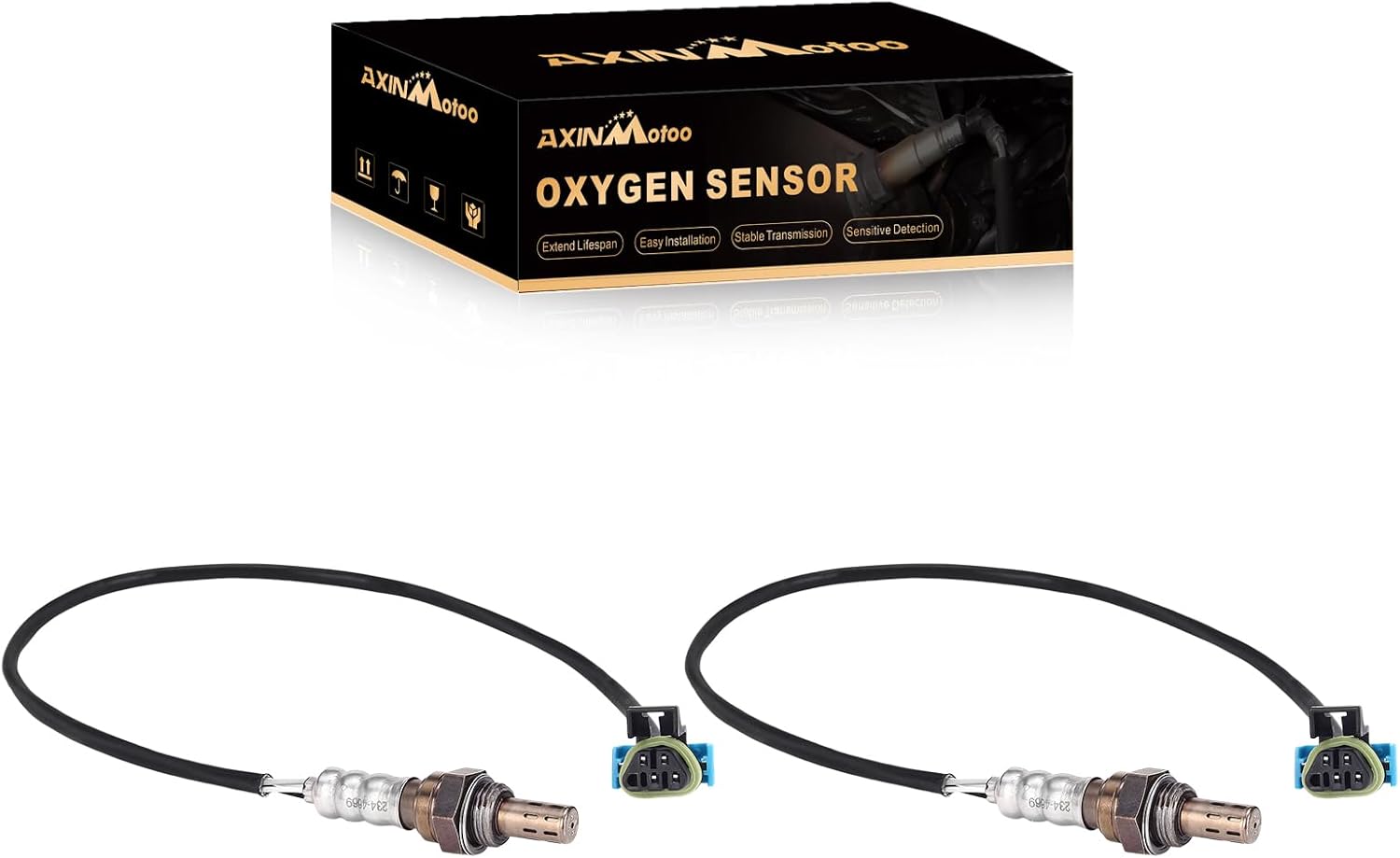 O2 Oxygen Sensor 2PCS Upstream Downstream 234-4669 Replacement for Chevy Camaro Suburban Silverado Caprice Corvette Trailblazer Avalanche Express 1500 2500 3500 4500, for Cadillac Escalade