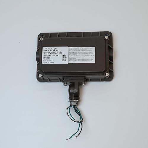 Miniatura 4 de CINOTON - Luz de inundación LED de atardecer a amanecer al aire libre de 50 W, luminaria de pared de seguridad impermeable IP65 de 7000 lúmenes con