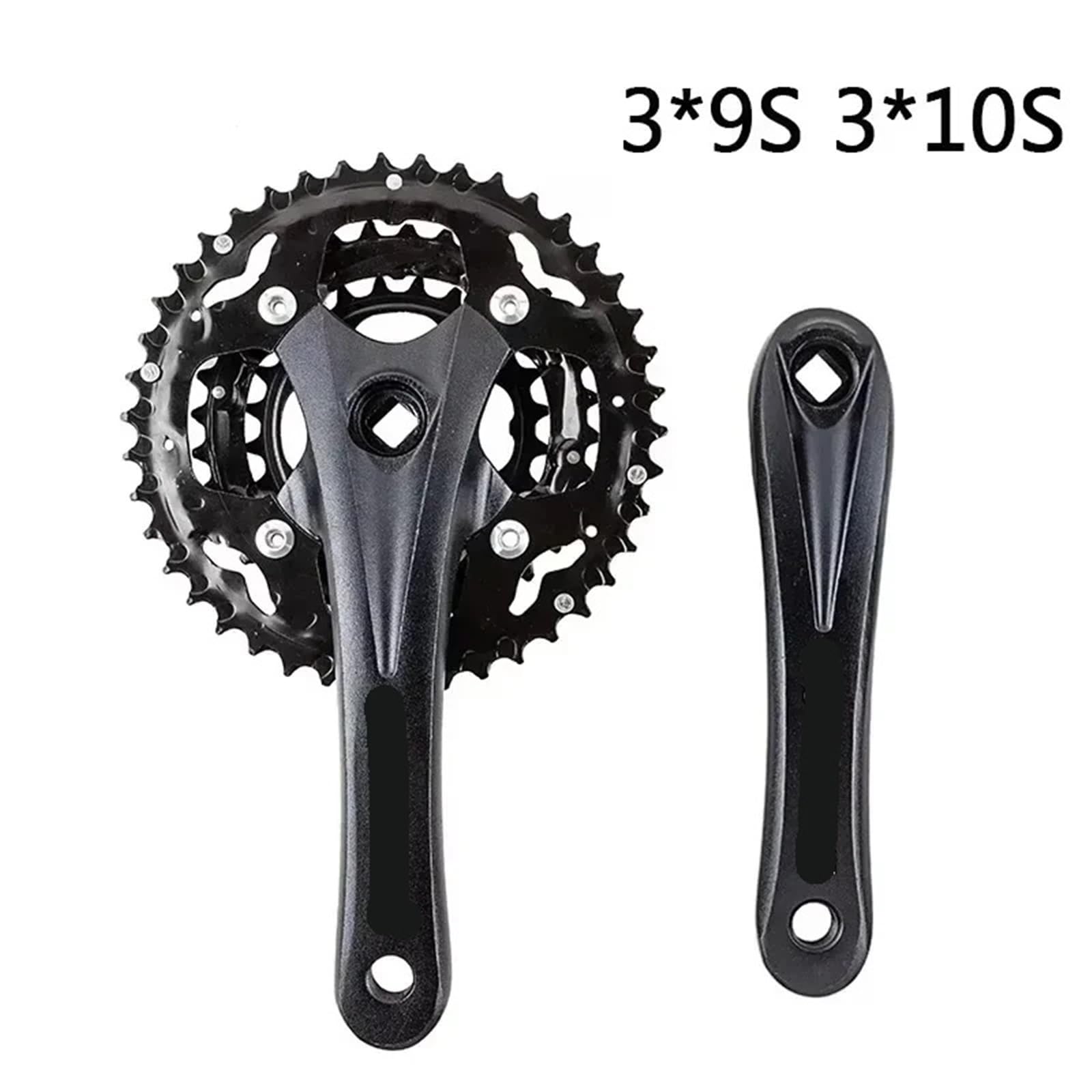 Juego De Bielas MTB 3×9/3×10S - Orificio Cuadrado De 170 Mm, 104/64BCD, Triple Velocidad