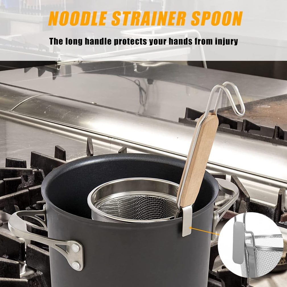 Nudelsieb aus Edelstahl, Küchenutensilien, Siebkorb zum Kochen, 12 cm für einfaches Abtropfen und Spülen, ideal für Spaghetti und Nudeln