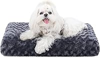 Vista 11 de KSIIA Cama lavable para perro, cama de lujo para perros, cómoda almohadilla antideslizante para mascotas, para razas de perros grandes, jumbo, Gris