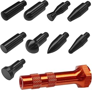 Paintless Dent Repair Kit, 9 Different Shaped Hammer Heads & Metal Tap Down Pen, DIY Vehicle Body Dent Remover Tool Set for RV, SUV, Truck