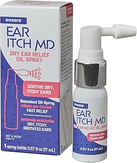 eosera Ear Itch MD Dry Ear Relief Oil Spray - 17 mL - Soothes Dry, Itchy Ears - Anti-Itch Spray for Allergies, Psoriasis, Dermatitis, and Eczema Relief - Works for Earbud and Hearing Aid Users