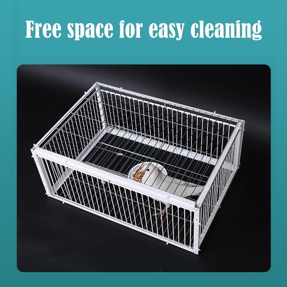 Jaula trampa para palomas, entrada unidireccional, portátil, fácil montaje, jaula de hierro resistente al óxido para palomas y pájaros, diseño a prueba de escapes, ideal para control de aves