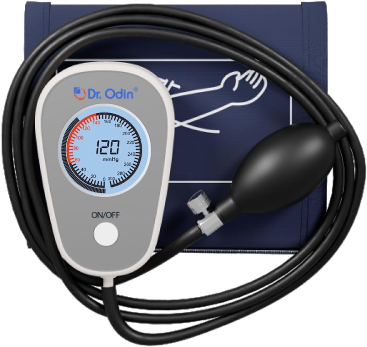 Dr. Odin OAS105 Aneroid Sphygmomanometer (Digital) Blood Pressure Monitor with Durable Cuff, Portable Design for Professional and Home Use with 1 Year Warranty