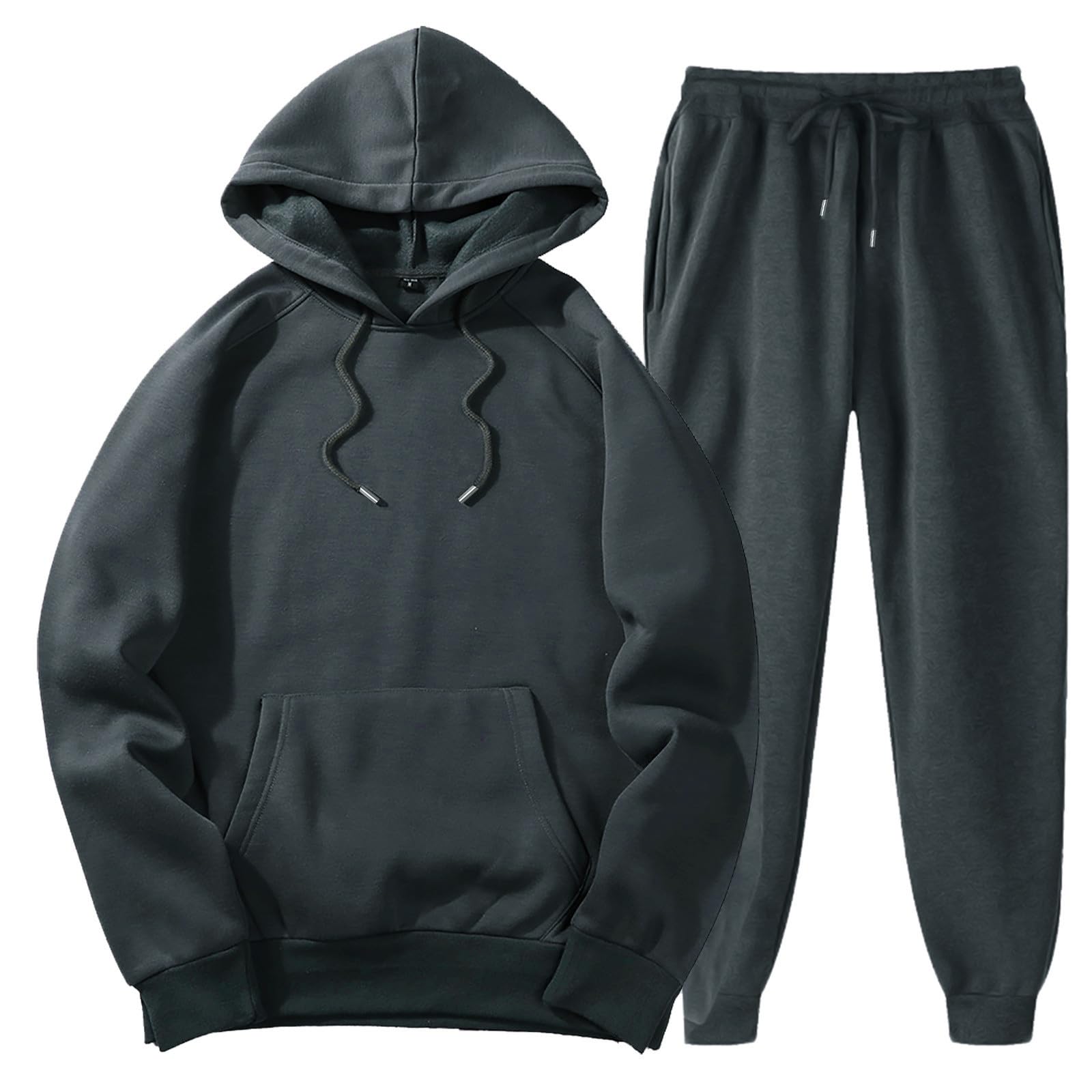 Générique Ensemble Homme 2 Pièces Coton Set Tee Short Sportswear Été Jogging Décontracté Léger Doux Confortable Respirant Vacances Mode A16