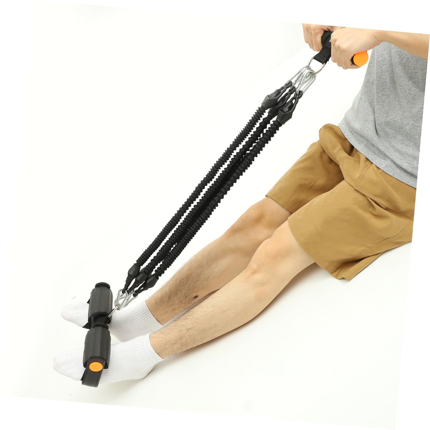 Alasum Corda Elastica Pedale per Esercizi Addominali Fascia di Resistenza, Attrezzatura Fitness Portatile in Materiale Ecologico per Allenamento Vita, Gambe e Braccia a Casa