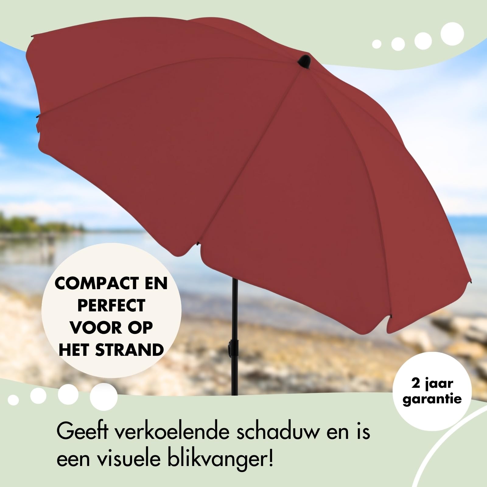 Sekey 160 cm Sonnenschirm Strand mit Schutzhülle für Balkon