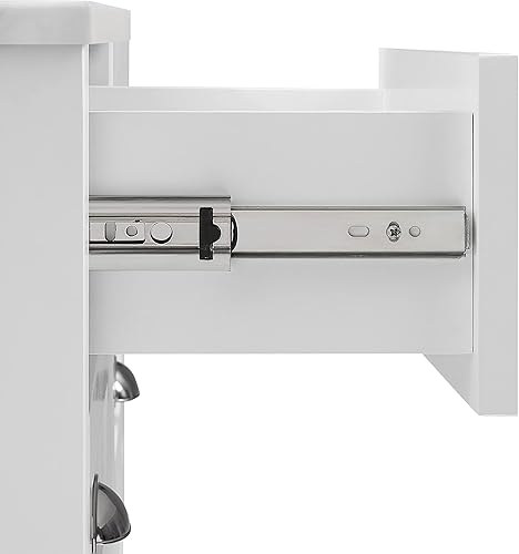 Miniatura 15 de Crosley Furniture Connell - Carrito de isla de cocina rodante, soporte para microondas, barra de café con cajones de almacenamiento, color blanco