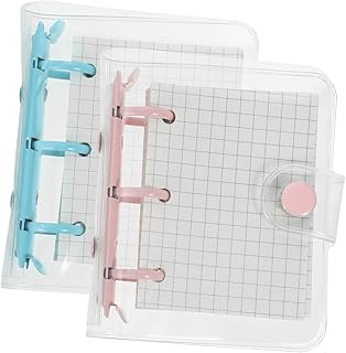 Gadpiparty 2 Juegos De Carpetas De Notas Sueltas Con Cuaderno Lindas Carpetas Con Cierre A Presión Suministros Para Tomar Notas Cuaderno Con Pestañas Minicuaderno De 3 Anillas Cuaderno