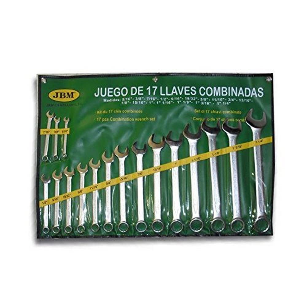 SET DE 17 LLAVES COMBINADAS EN PULGADA