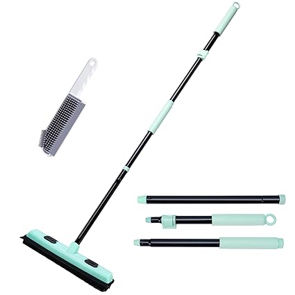 DALIPER Rubber Broom Carpet Rake for Floor Cleaning