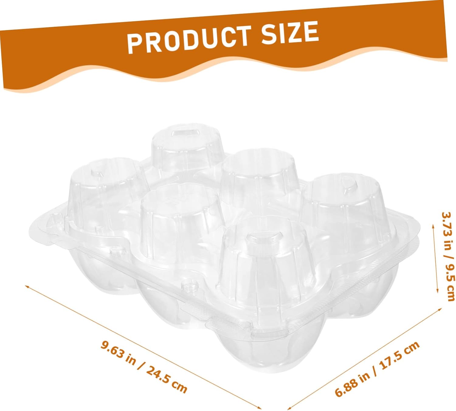 Cabilock 15pcs Transparent Cupcake Storage Container Multi-grid Muffin Holder for Parties and Events for Desserts Cake Shops and Catering Take-