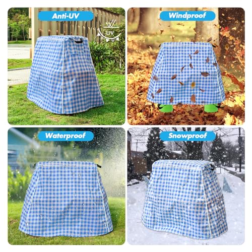 SIRUITON Kids Water Table Cover Fit Step2 Rain Showers Splash Pond Water Table,Waterproof Dust Proof Anti-UV Outdoor Toys Cover-Cover only-Blue