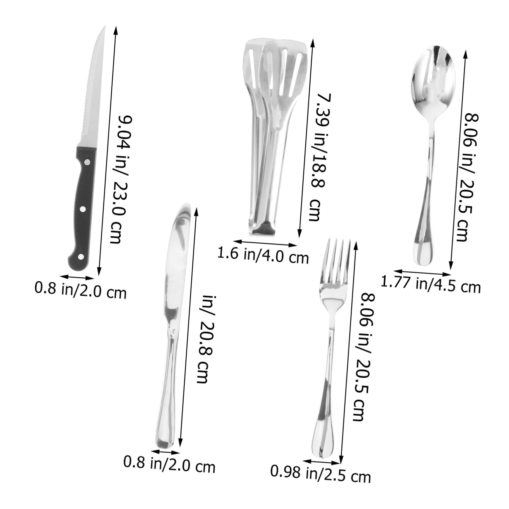 Toyvian Utensili in Kit Posate Per Picnic Escursioni Barbecue Custodia Trasporto