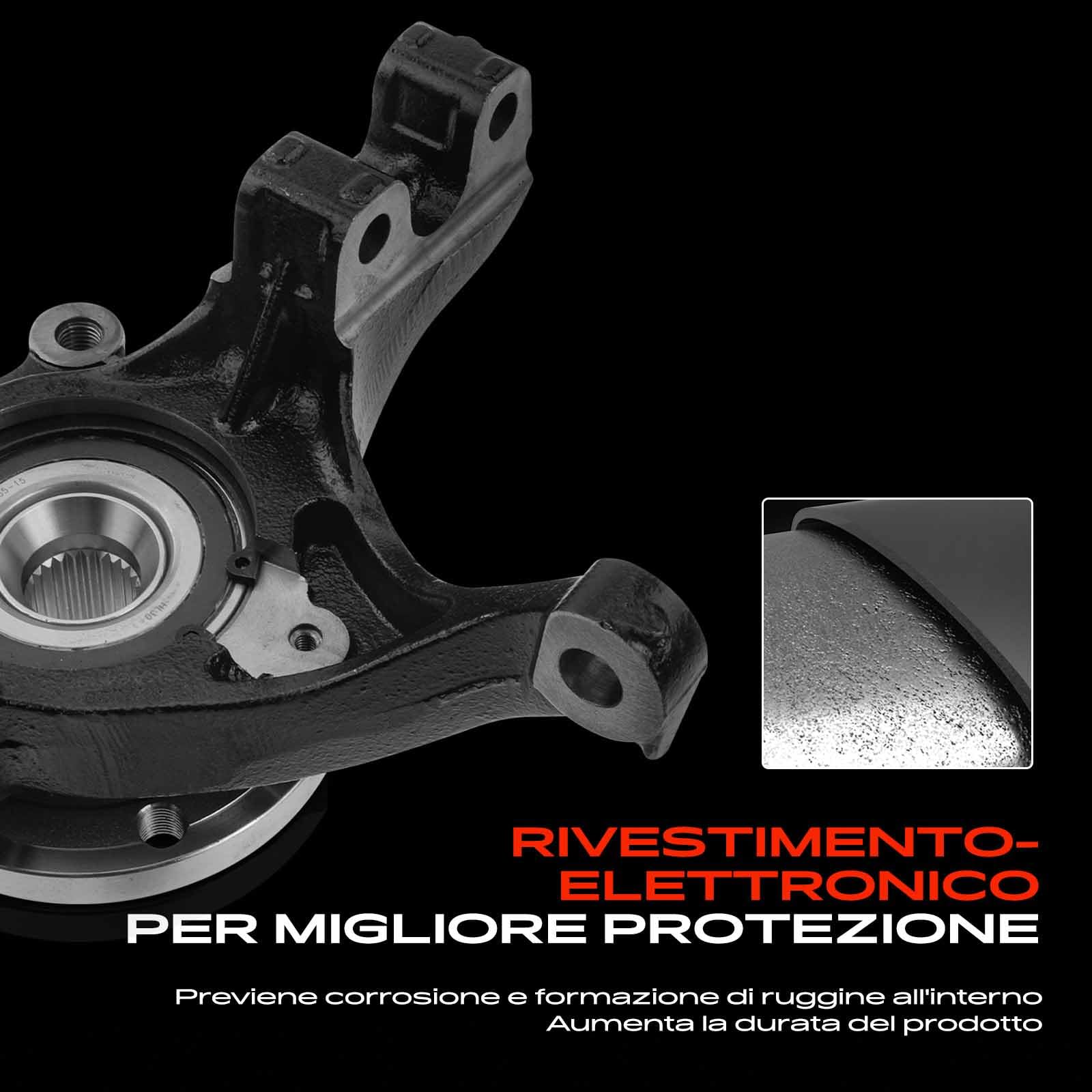 Frankberg Alloggiamento cuscinetto ruota mozzo sterzo anteriore destro | Compatibile con: C4 II NC, C4 II Saloon NC, Berlingo Box/MPV B9, C4 I Box/Hatchback LR, C4 I LC, Partner Combispace 5G