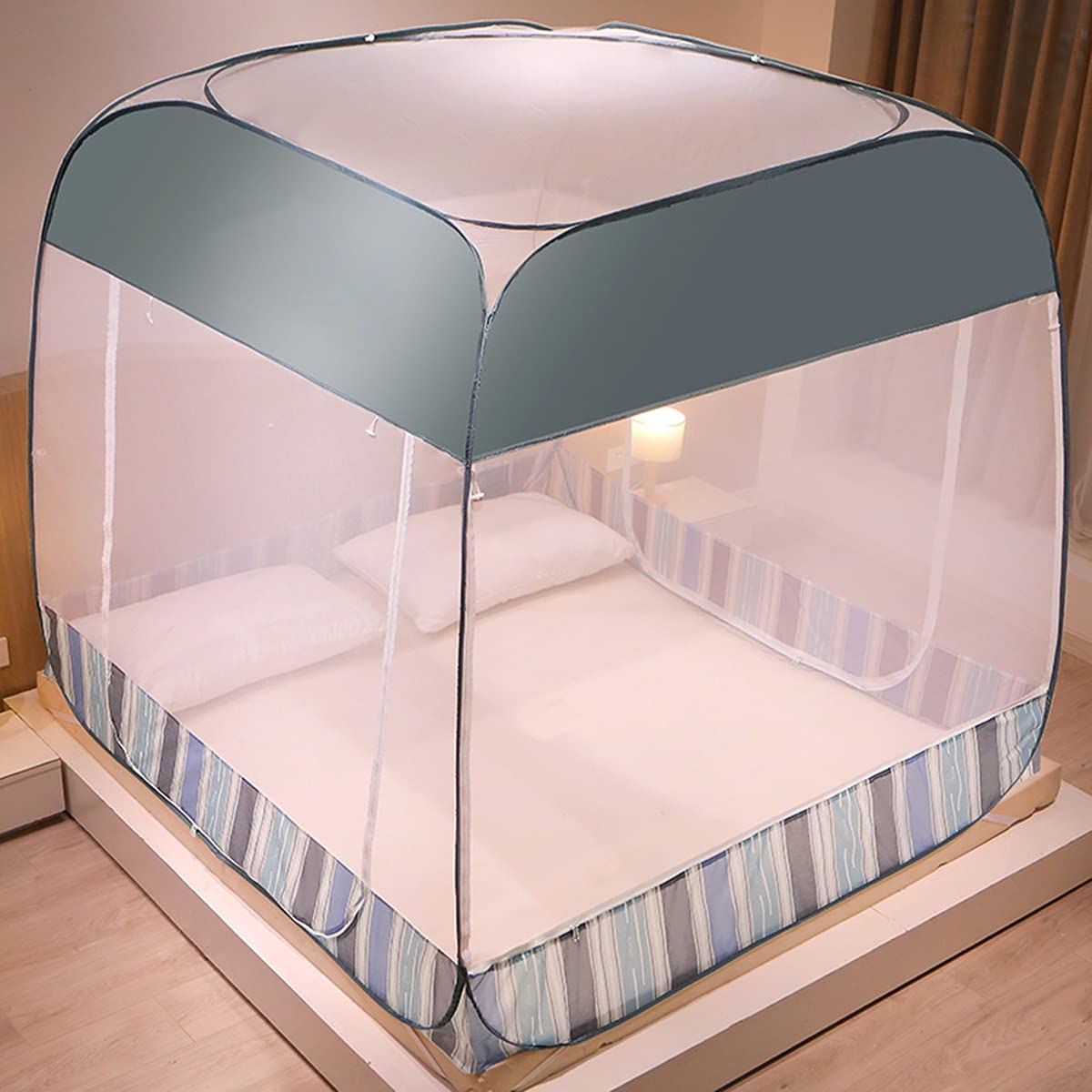 Mosquitera emergente para cama de matrimonio 1,8x2m y tienda de campaña antimosquitos