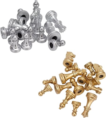 Miniatura 5 de Piezas de ajedrez, 32 piezas de ajedrez de 1.93 pulgadas, piezas de ajedrez resistentes al desgaste, juego de ajedrez para adultos y niños, juguete