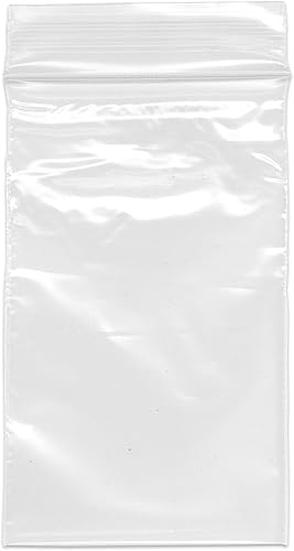 Plymor 2.5" x 4" (paquete de 200), bolsas de plástico con cierre de 2 mil con cremallera