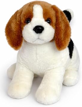 Auswella 18-Inch Plush Beagle Dog Soft Realistic Stuffed Puppy Toy, Premium Plush Beagle for Kids, Collectors & Dog Lovers