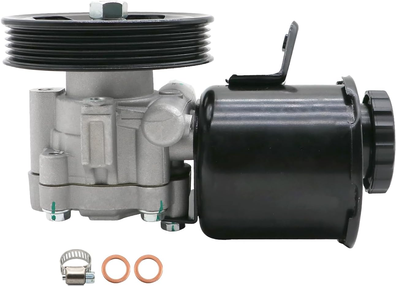 21-5932 Power Steering Pump with Pulley Reservoir Assembly Compatible with 1994 1995 1996 Subaru Impreza Legacy