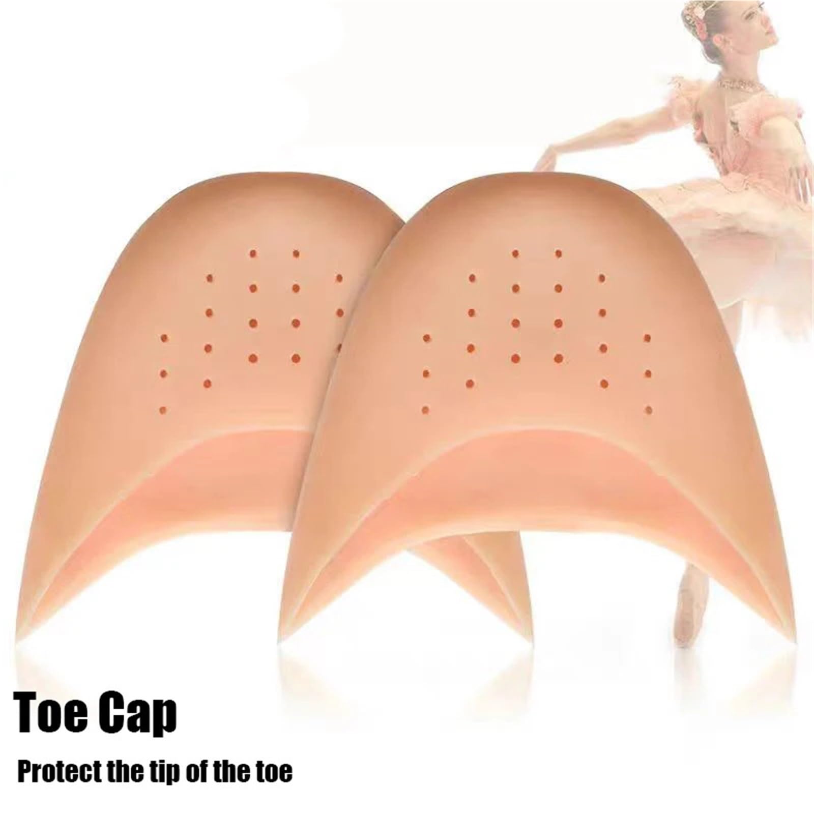 Manches d'orteil, Coussinets d'orteils de danse Ballet, 10 paires, housse protection en Gel silice avec trous, vêtements épais et Ultra doux for les orteils(2)