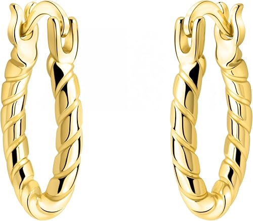 SOFIA MILANI - Boucles d'Oreilles pour Femme en Argent 925 - Plaqué Or - Créole 