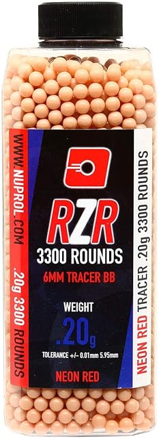 Nuprol Unisex's Airsoft RZR BB's Pellets, Red, One Size