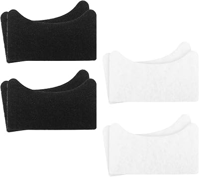 Electric Deep Fryer FDM1501BR Charcoal and Oil Vapor Replacement For Ovente Filter - 1.5 Liter Replacement for OVENTE Electric Deep Fryer Oil Filter,White and Black ACPFDM1503 Set Pack of 4