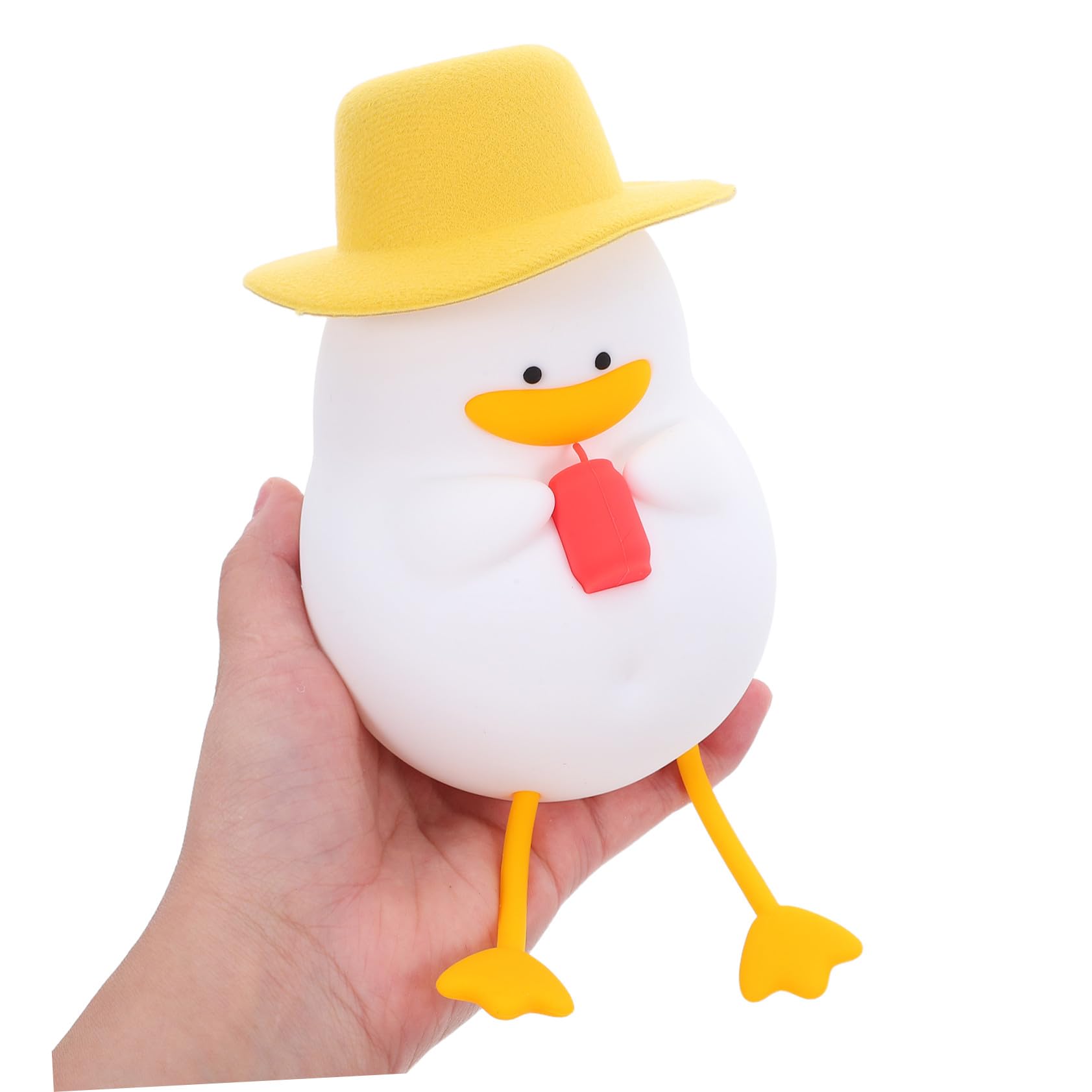 OSALADI Lámpara de Noche LED de Pato Amarillo para Guardería | Silicona Abs Pc, Control por Toque, Luz Cálida Portátil, Uso en Dormitorio Infantil y Tomas Nocturnas