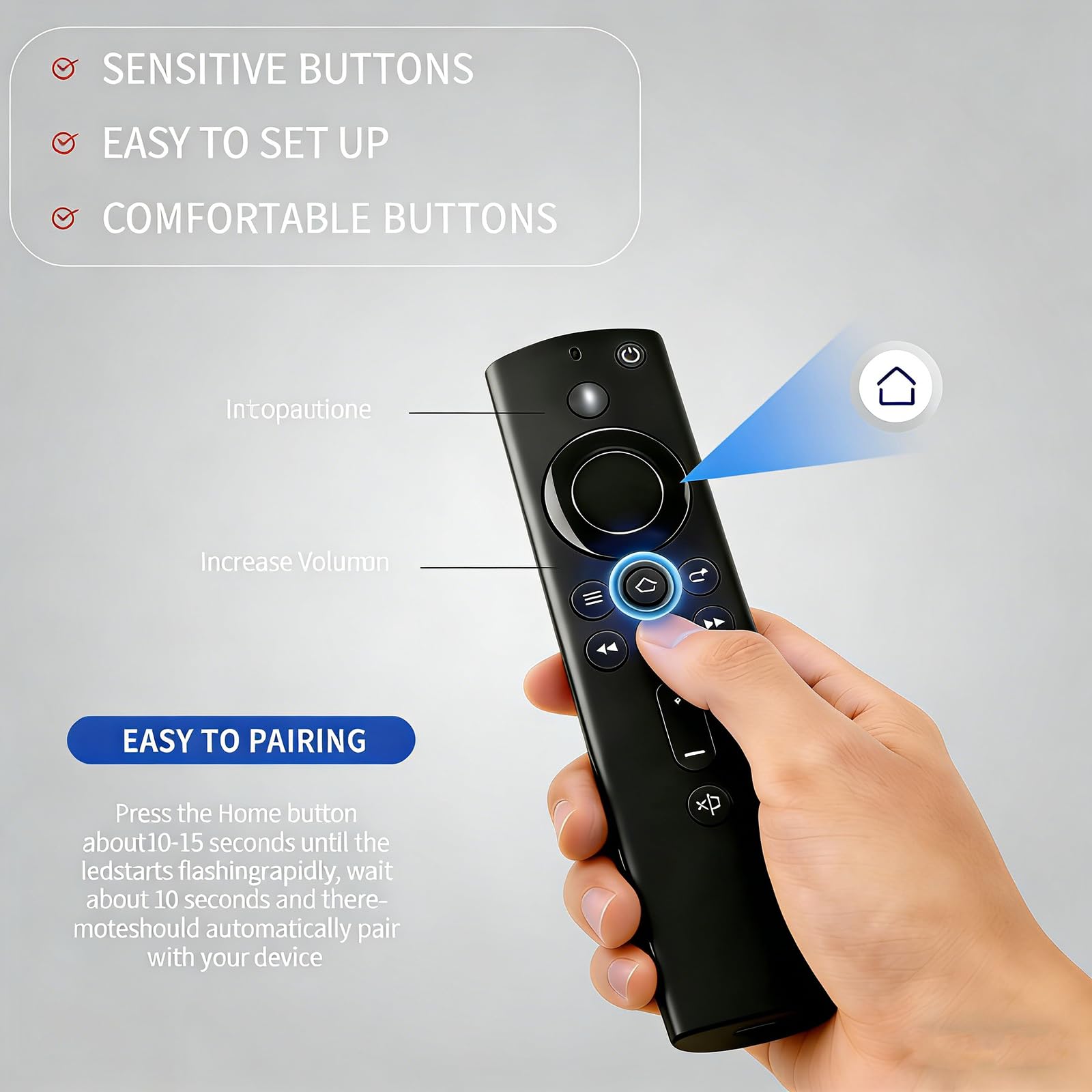 Remote Control For Fire Stick 4k(1st And 2nd Generation)| For Firestick Remote | Compatible With Fire Tv Stick | Compatible With Hisense Insignia/Pioneer TV — view 5
