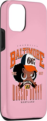 Miniatura 3 de iPhone 15 667 Area Code Baltimore Maryland Flag Blaq Girl Bmore Pride Case