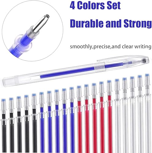 Miniatura 3 de 4 Pieces Heat Erasable Pens with 20 Refills for Quilting Sewing,Heat Erasable Fabric Marking Pens,High Temperature Vanishing Disappearing Fabric