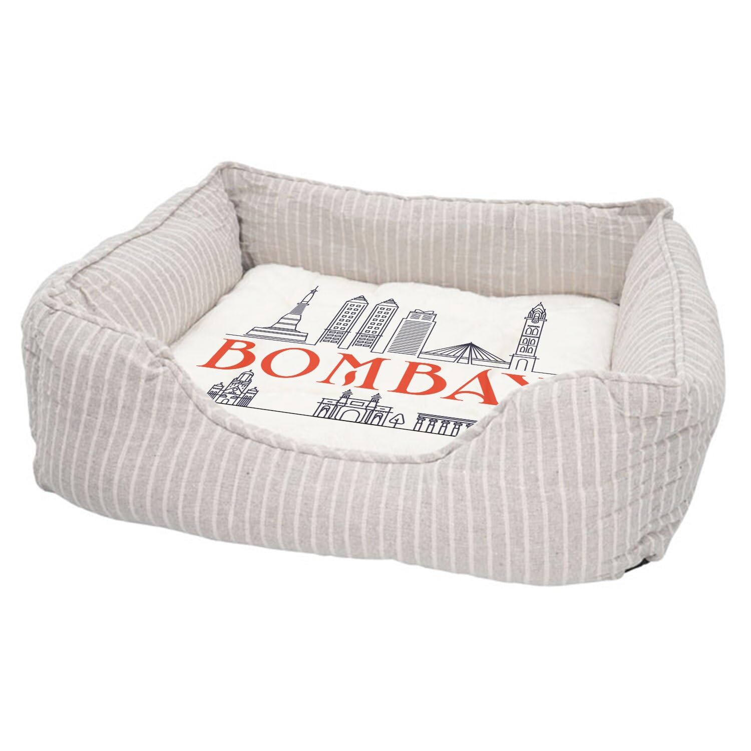 Couchage moelleux pour chien et chat au motif imprimé en France