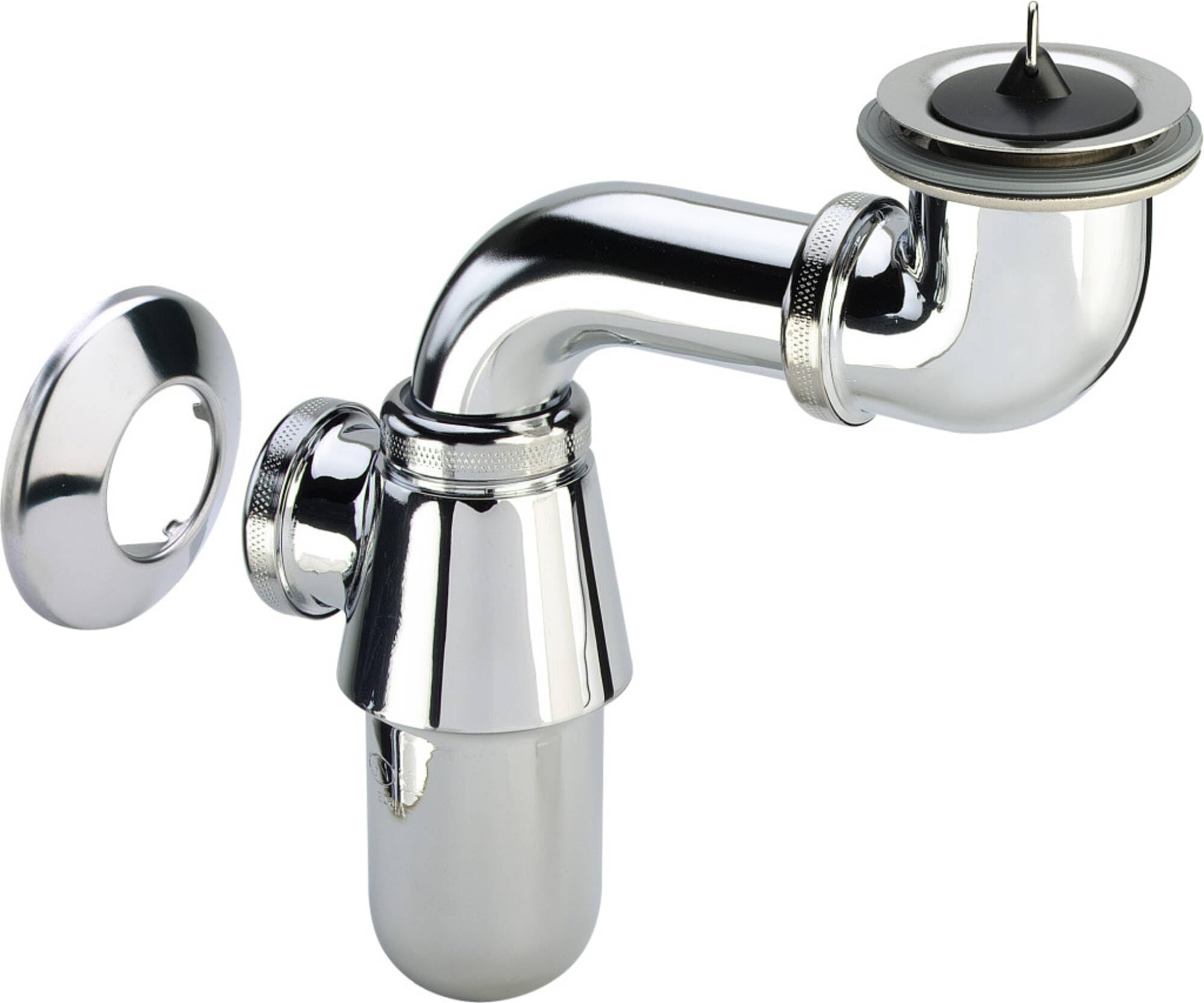 Viega angepasster Siphon mit Edelstahlstopfen Chrom