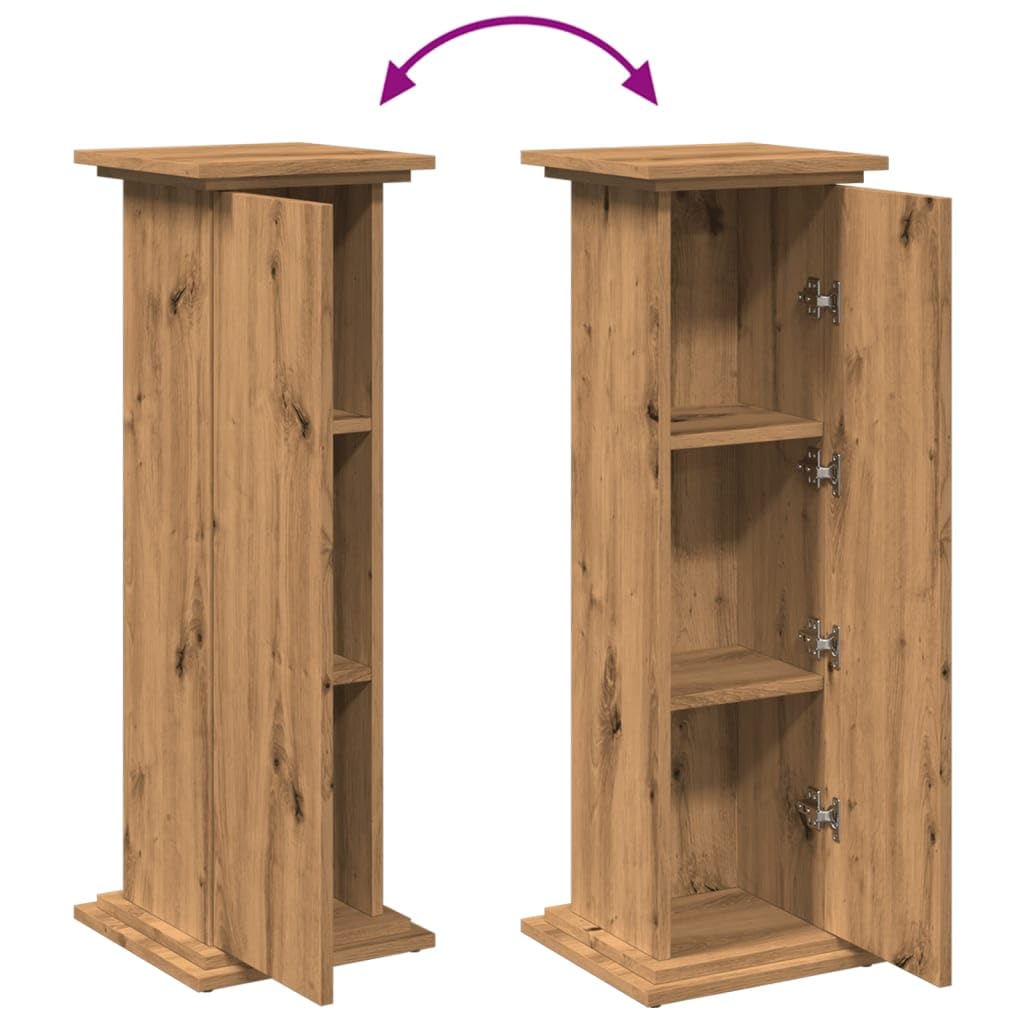 vidaXL Piédestal avec rangement chêne artisanal bois d'ingénierie