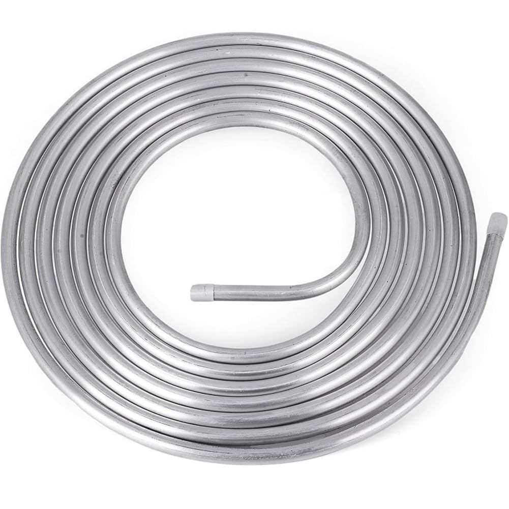 Jnchdghwa As Shown Od 5/16" Cuttable Aluminum Line Tubing, 16 Feet For Hard Metal Gas Line Replacement Car Accessories