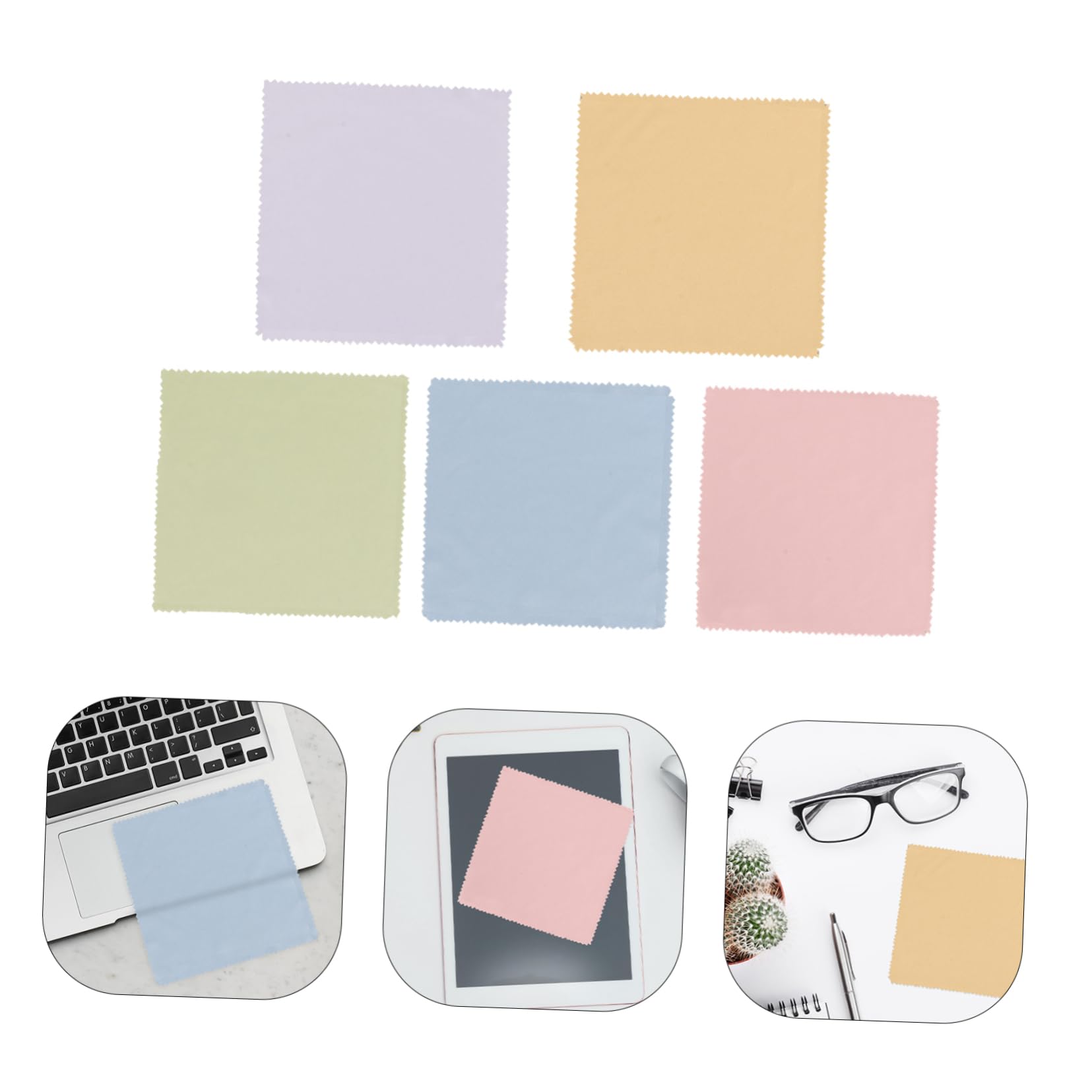 Beavorty 200 Pièces Chiffon à Lunettes Chiffon De Nettoyage De Lunettes Tissu De Verre D'oeil Chiffons Pour Lingettes Chiffons De Nettoyage En Fibre De Lunettes Fibre Superfine