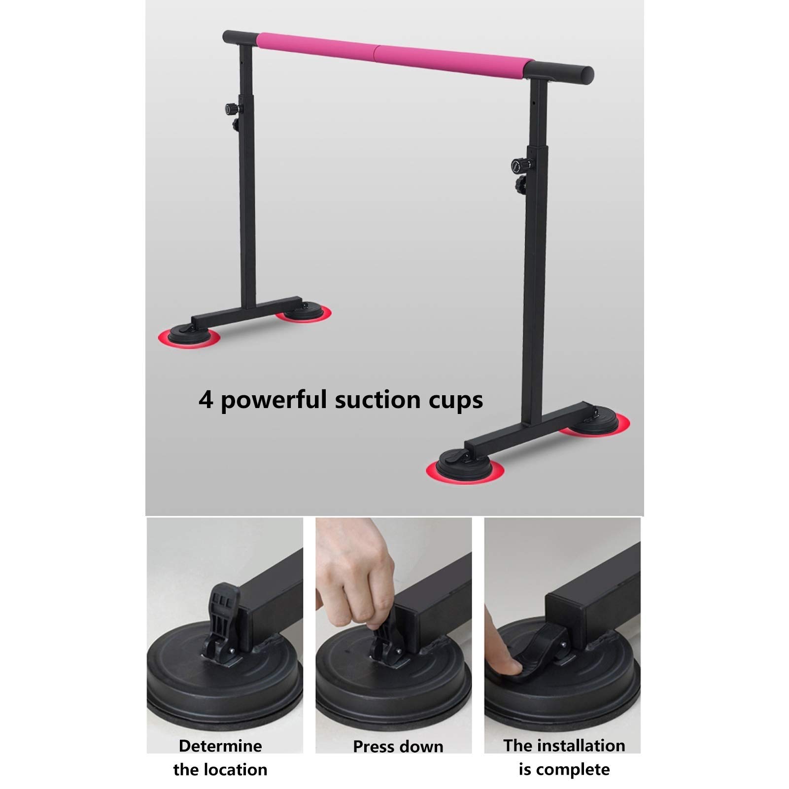 Portable Mobile Ballet Pole, Height Adjustable Freestanding Stretching Dance Bars, Home Kids Girls Ballet Barre Equipment
