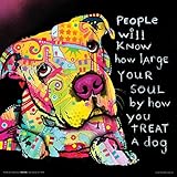 Dean Russo Dog Soul Quote Modern Animal Decorative Art Print (Unframed 12x12 Poster)