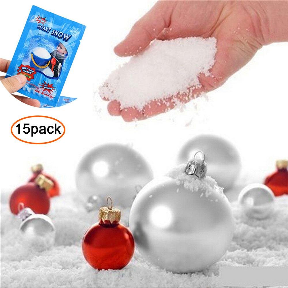 Aolvo Fake Snow, Artificial Magic Instant Fluffy Snow Powder Simulation Snow Super Absorbent Home Ornament Party Decoration for Christmas Wedding Festival Kids