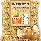 Original Caramel Hard Candies, 2 Lbs Bulk, Classic Caramel Candy Made with Real Butter and Cream, Individually Wrapped for Snacking and Gifting, Appx 165 Pcs