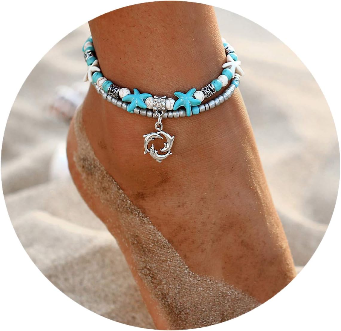 Fesciory Puka Shell Anklet for Women Summer Natural Cowrie Adjustable Ankle Bracelet, Handmade Boho Hawaiian Beach Seashell Jewelry - Image 2